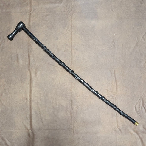 英国ヴィンテージ 紳士用 L字ハンドル ブランブルシャフト ステッキ 杖 91cm